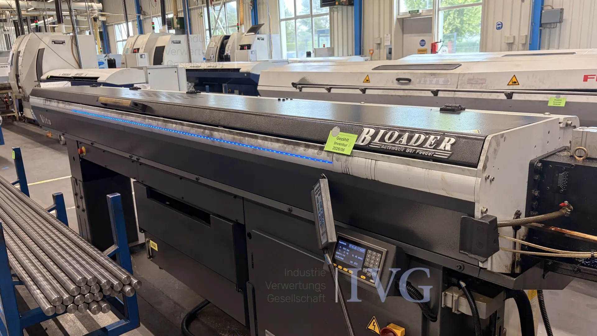 CNC-Langdrehmaschine mit Stangenlader WIVIA W428 – foto 10 – kavel bij IVG, Mahlstetten