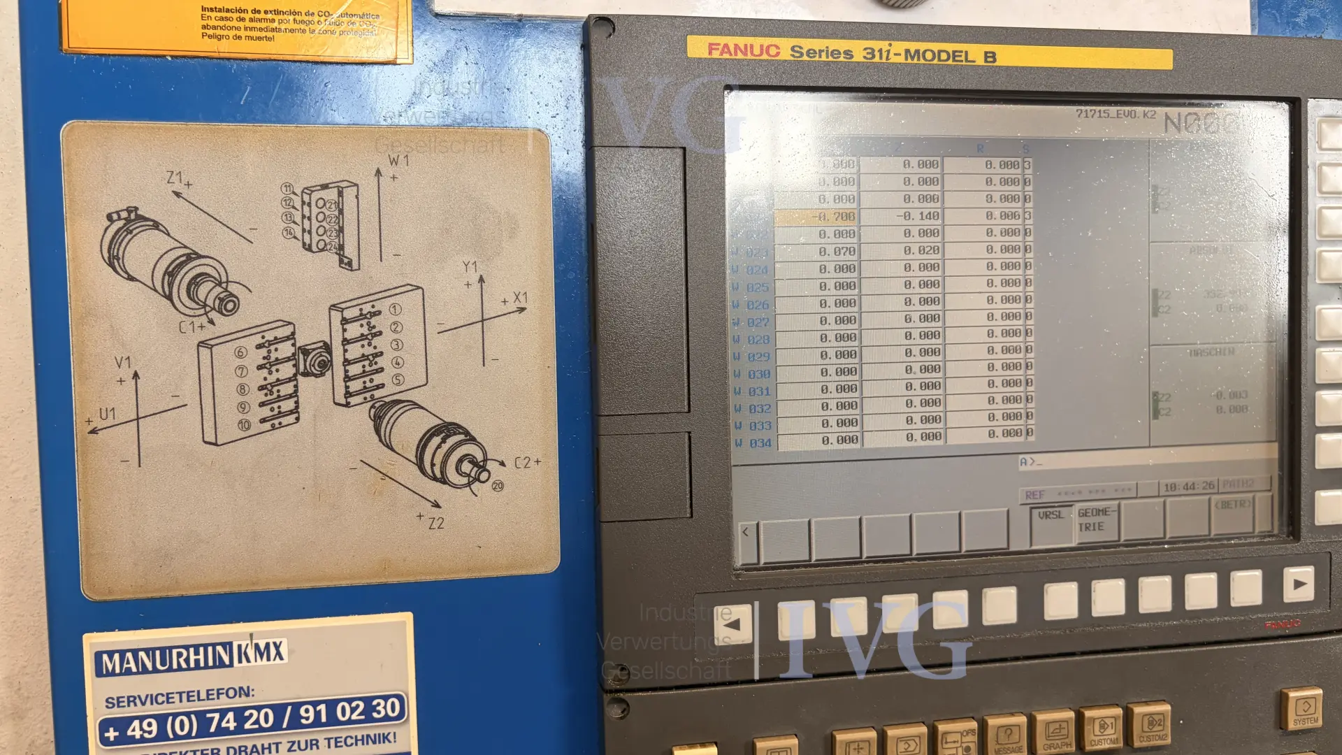 CNC-Drehmaschine MANURHIN KMX 732 EVO – foto 8 – kavel bij IVG, Mahlstetten