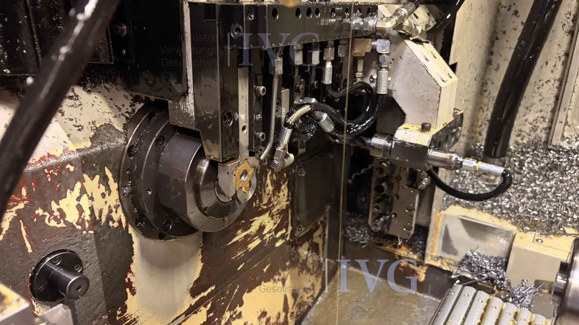 CNC-Langdrehmaschine mit Stangenlader WIVIA W428 – foto 4 – kavel bij IVG, Mahlstetten
