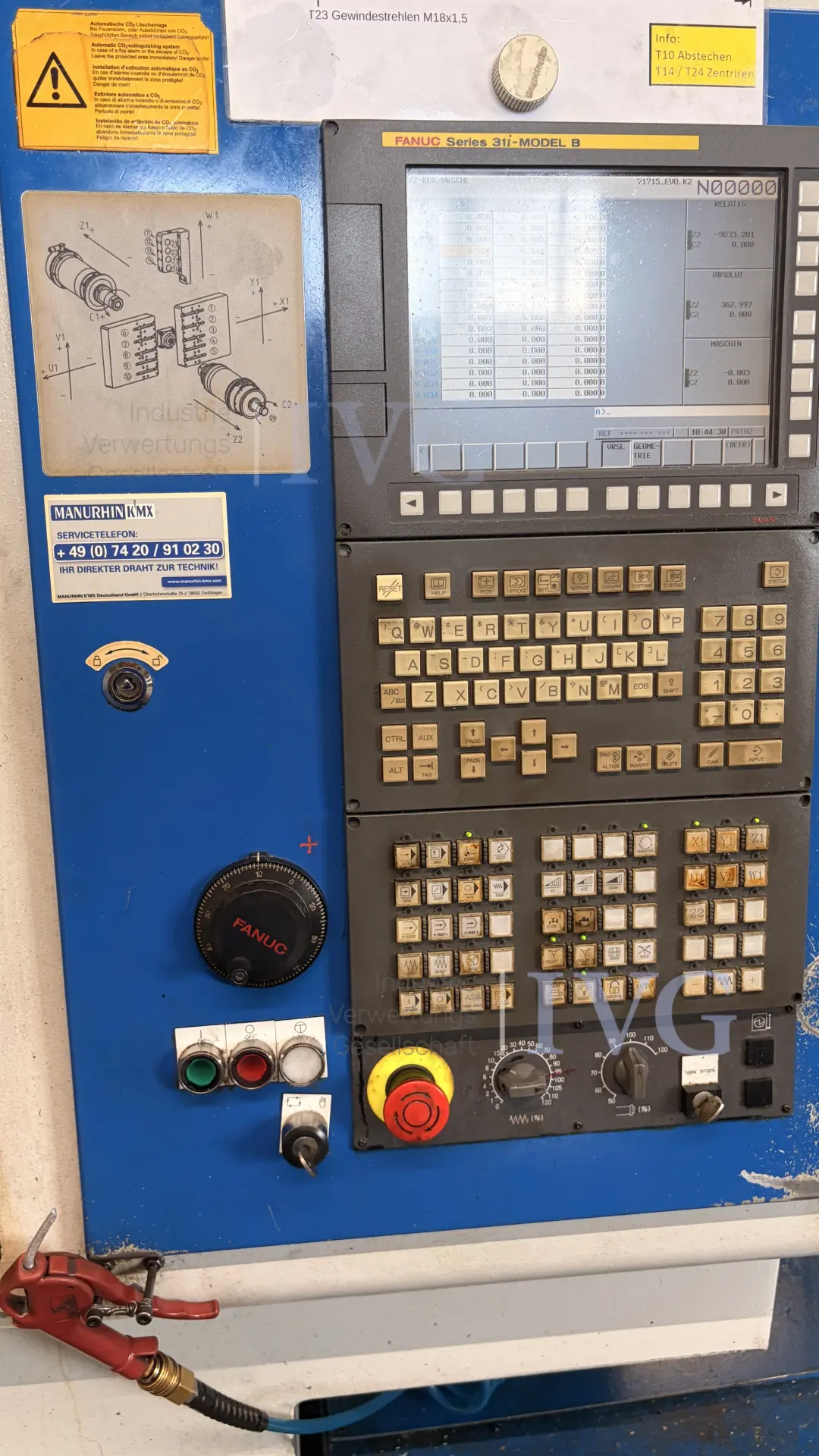 CNC-Drehmaschine MANURHIN KMX 732 EVO – foto 9 – kavel bij IVG, Mahlstetten