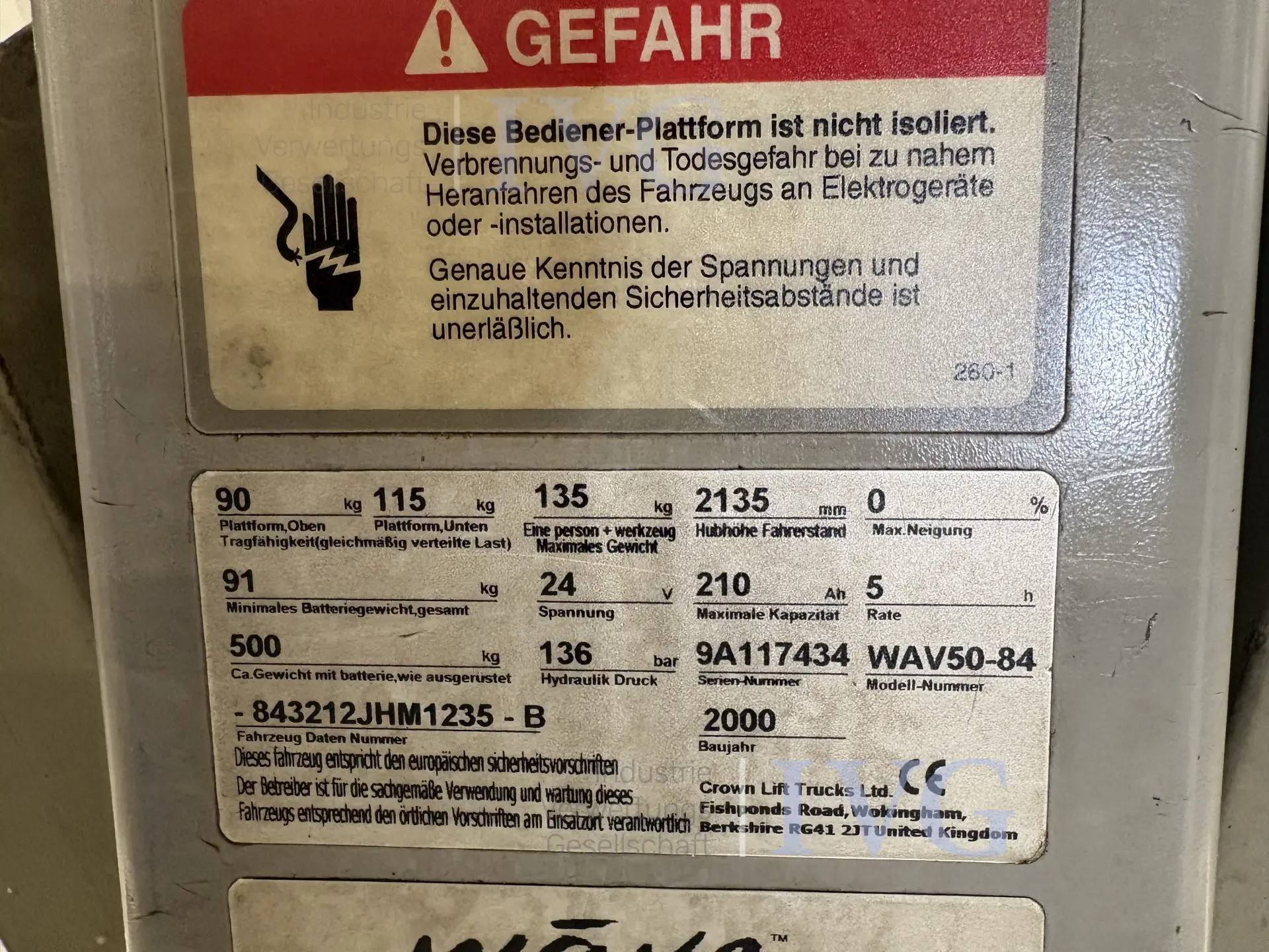 E-Kommissionierwagen CROWN WAV50-84 – foto 6 – kavel bij IVG, Mahlstetten