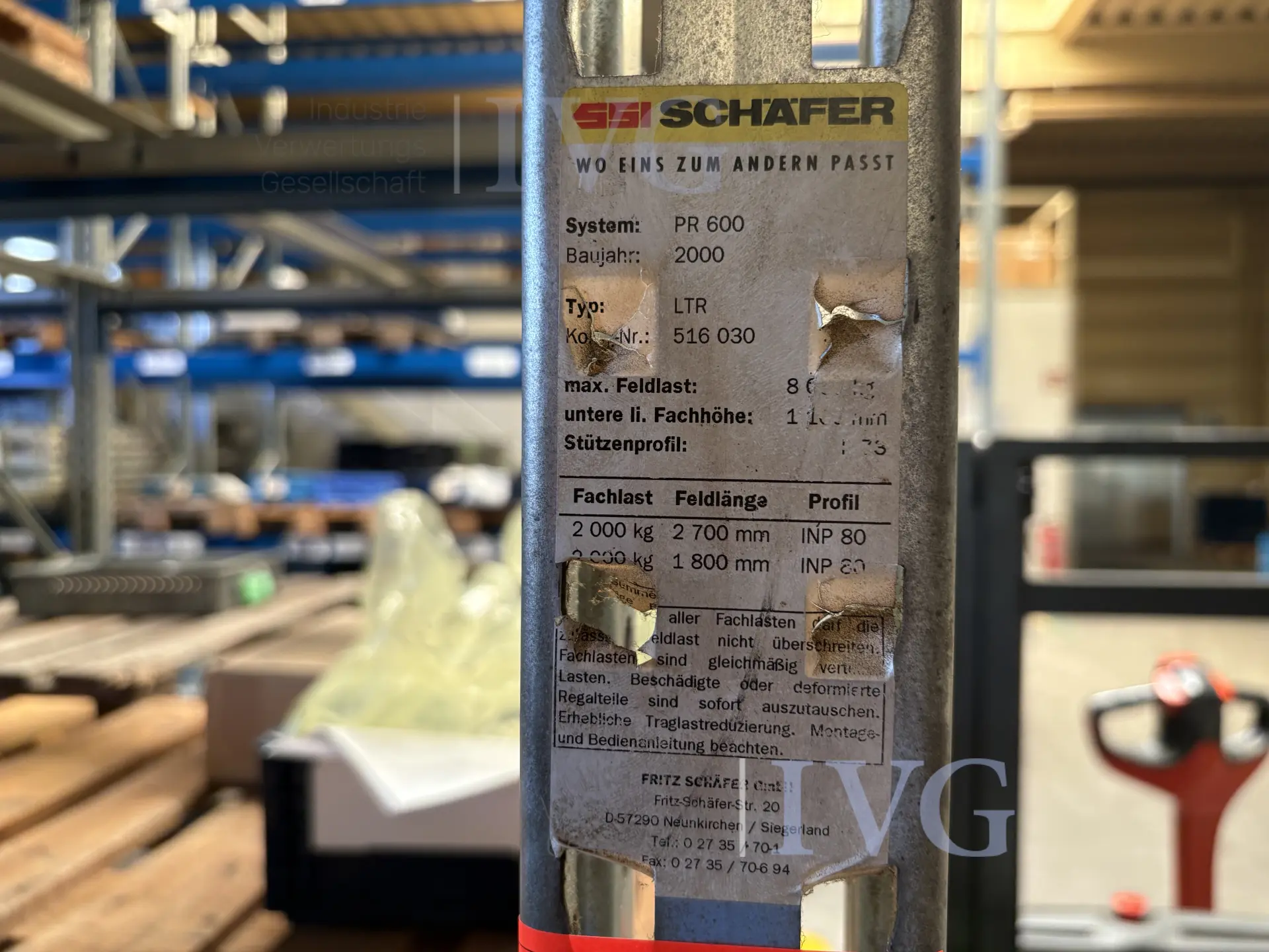 Rek voor zware lasten (blauw) – foto 2 – kavel bij IVG, Mahlstetten