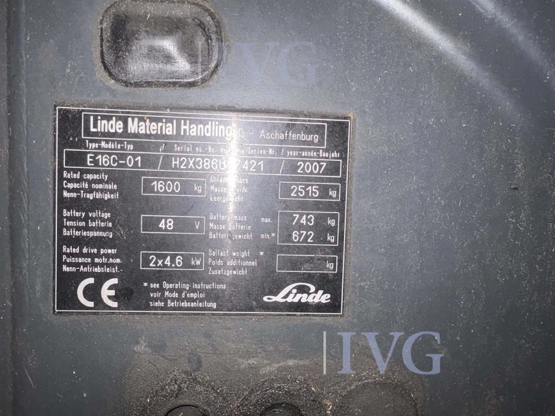 Elektrische vorkheftruck LINDE E16C-01 – foto 4 – kavel bij IVG, Mahlstetten