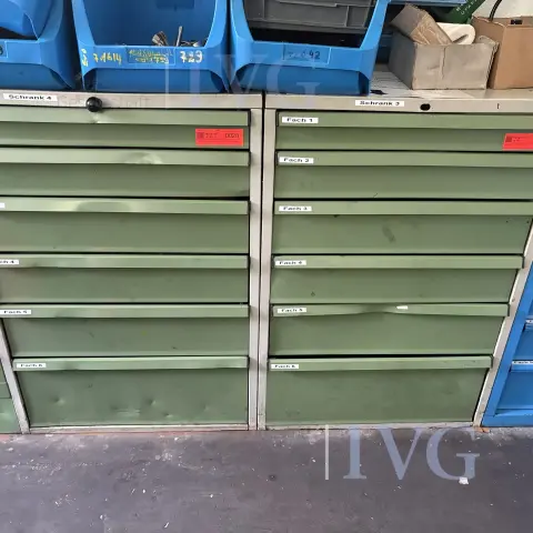 Stahl-Schubladenschrank (grün)