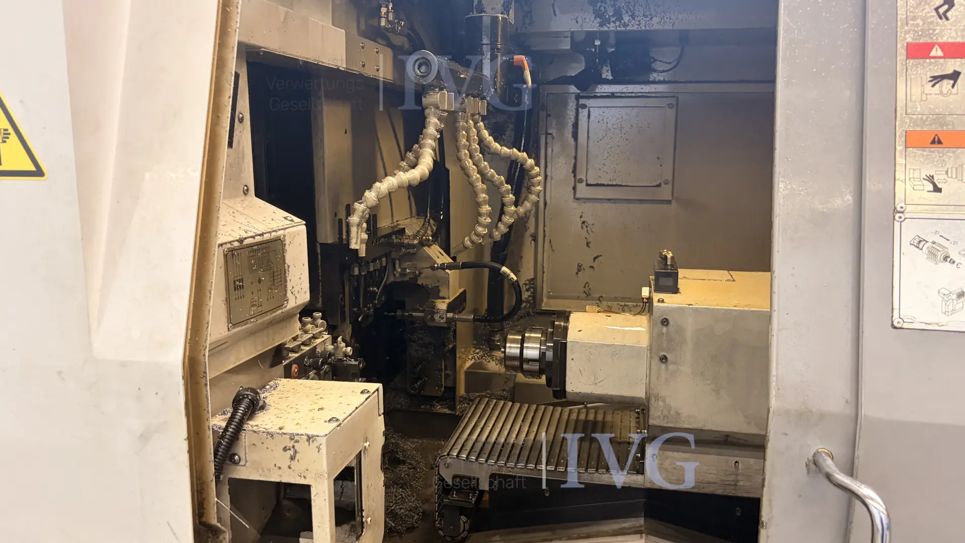 CNC-Langdrehmaschine mit Stangenlader WIVIA W428 – foto 3 – kavel bij IVG, Mahlstetten