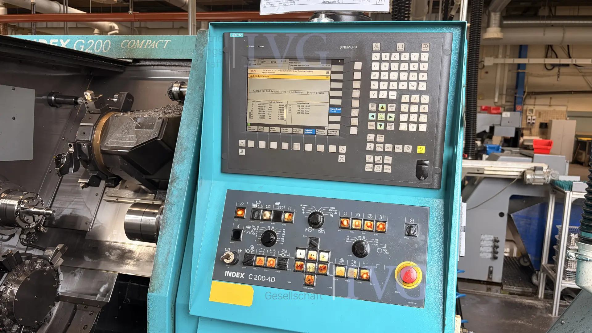 CNC-Doppelspindeldrehmaschine INDEX G200 – foto 8 – kavel bij IVG, Mahlstetten