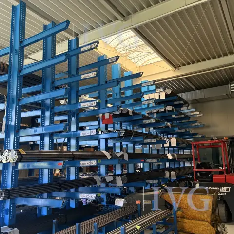 Zweiseitiges Kragarmregal (blau)