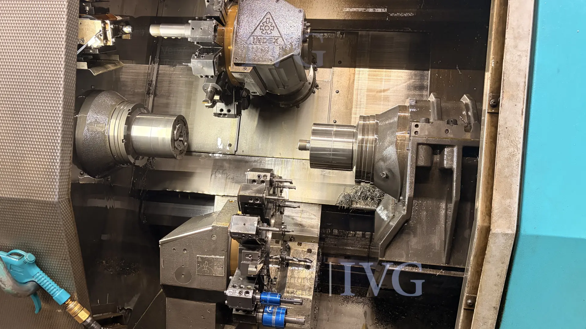 CNC-Doppelspindeldrehmaschine INDEX G 200 – foto 10 – kavel bij IVG, Mahlstetten