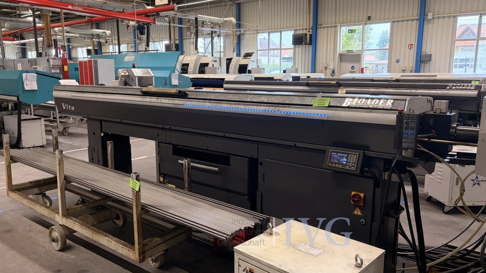 CNC-langdraaibank met staaflader WIVIA W428 – foto 12 – kavel bij IVG, Mahlstetten