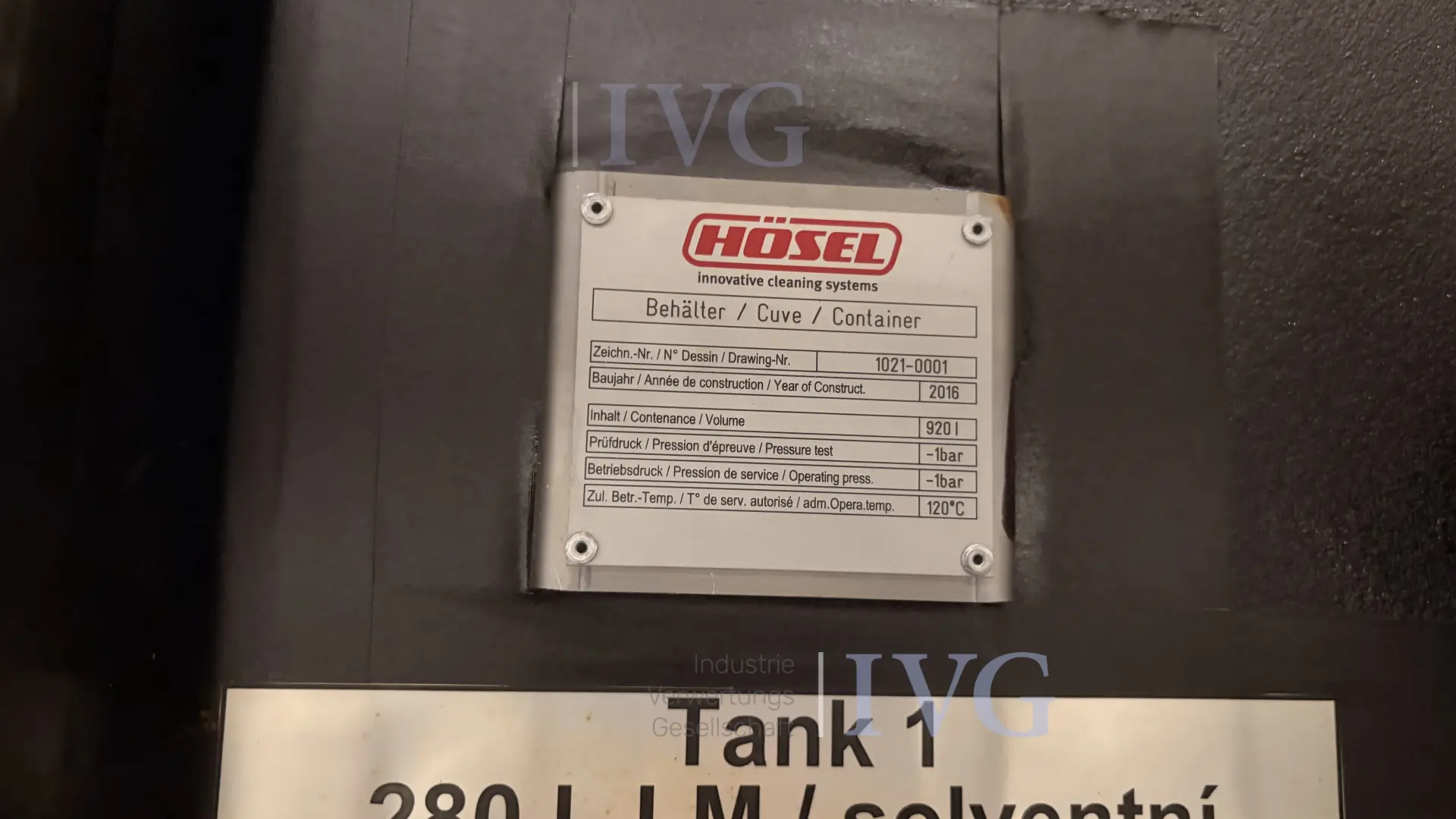 Ultrasone reinigingsinstallatie HÖSEL Solvacs 2S – foto 11 – kavel bij IVG, Mahlstetten