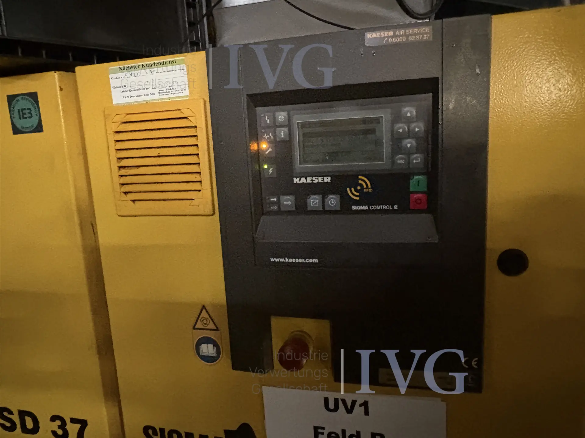 Schroefcompressor KAESER ASD37 – foto 2 – kavel bij IVG, Mahlstetten