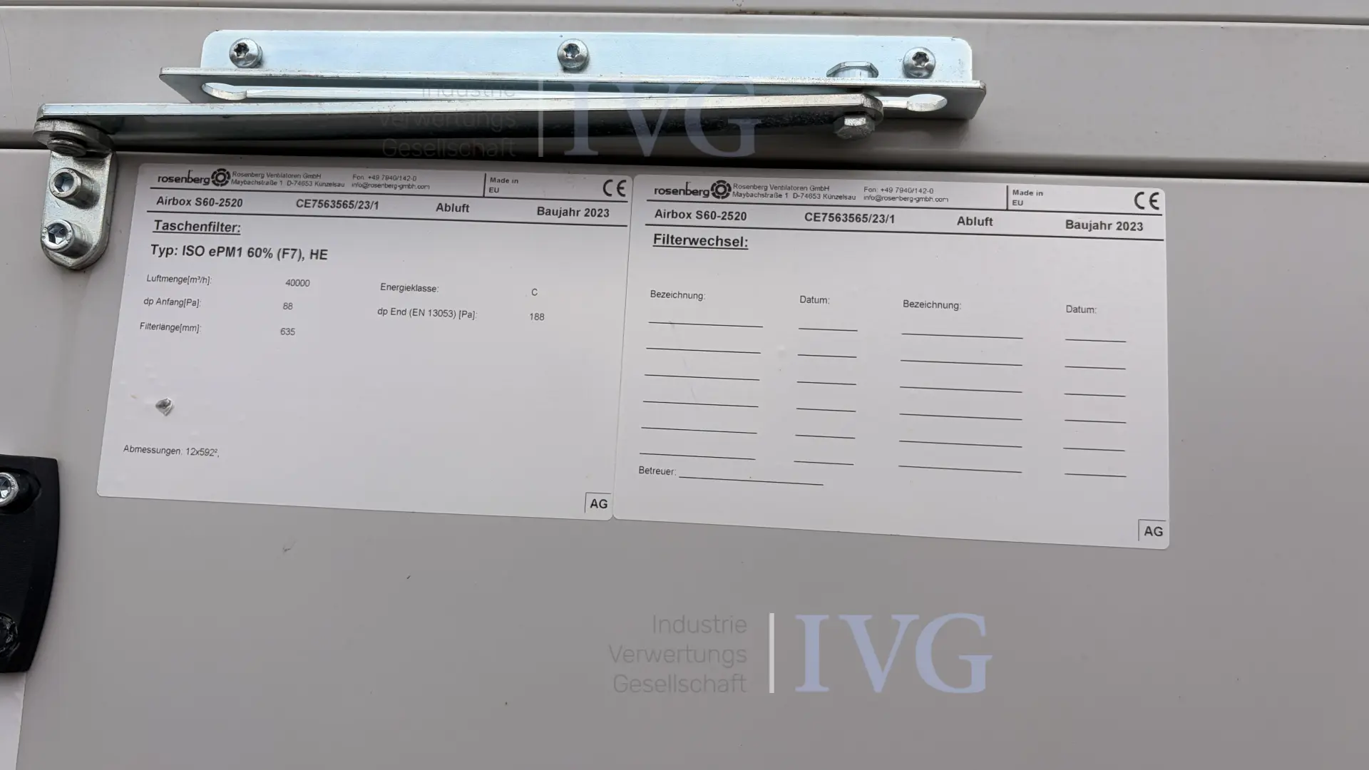 Luchtbehandelingsinstallatie ROSENBERG Airbox S60-2520 – foto 12 – kavel bij IVG, Mahlstetten