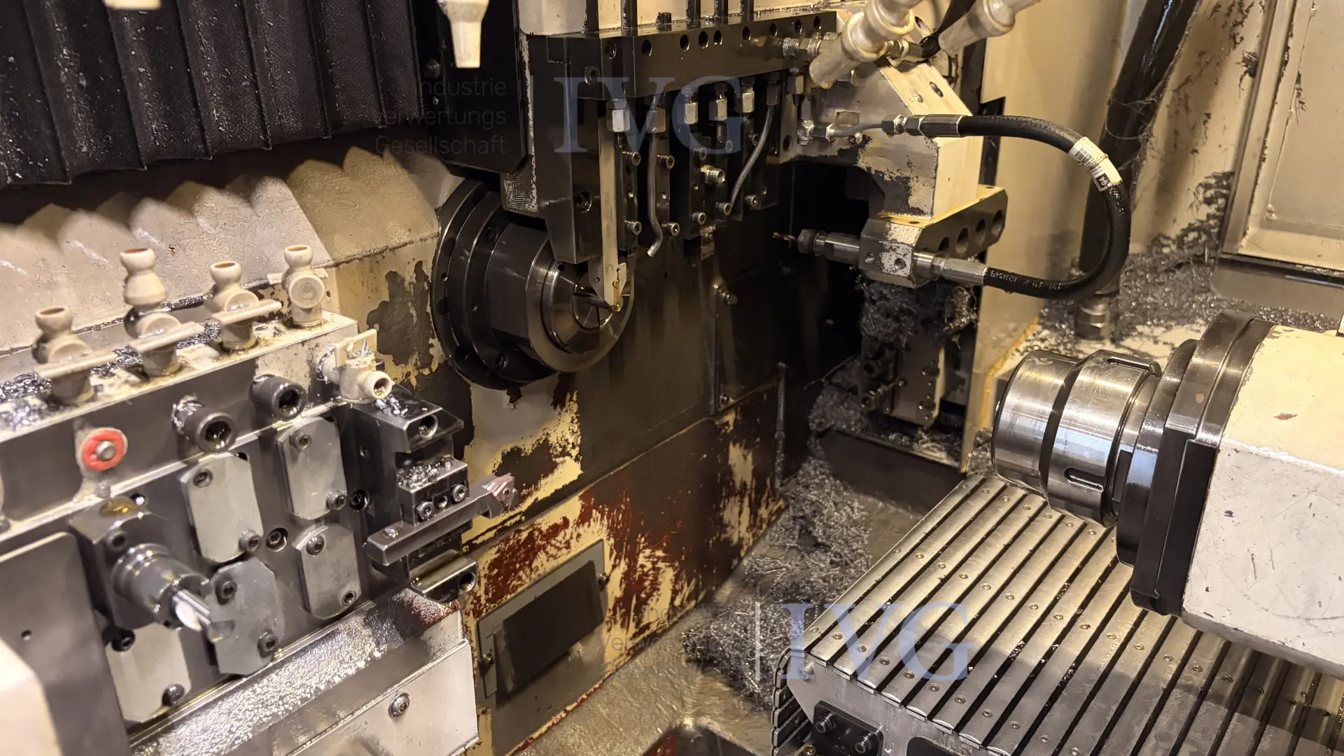 CNC-Langdrehmaschine mit Stangenlader WIVIA W428 – foto 4 – kavel bij IVG, Mahlstetten
