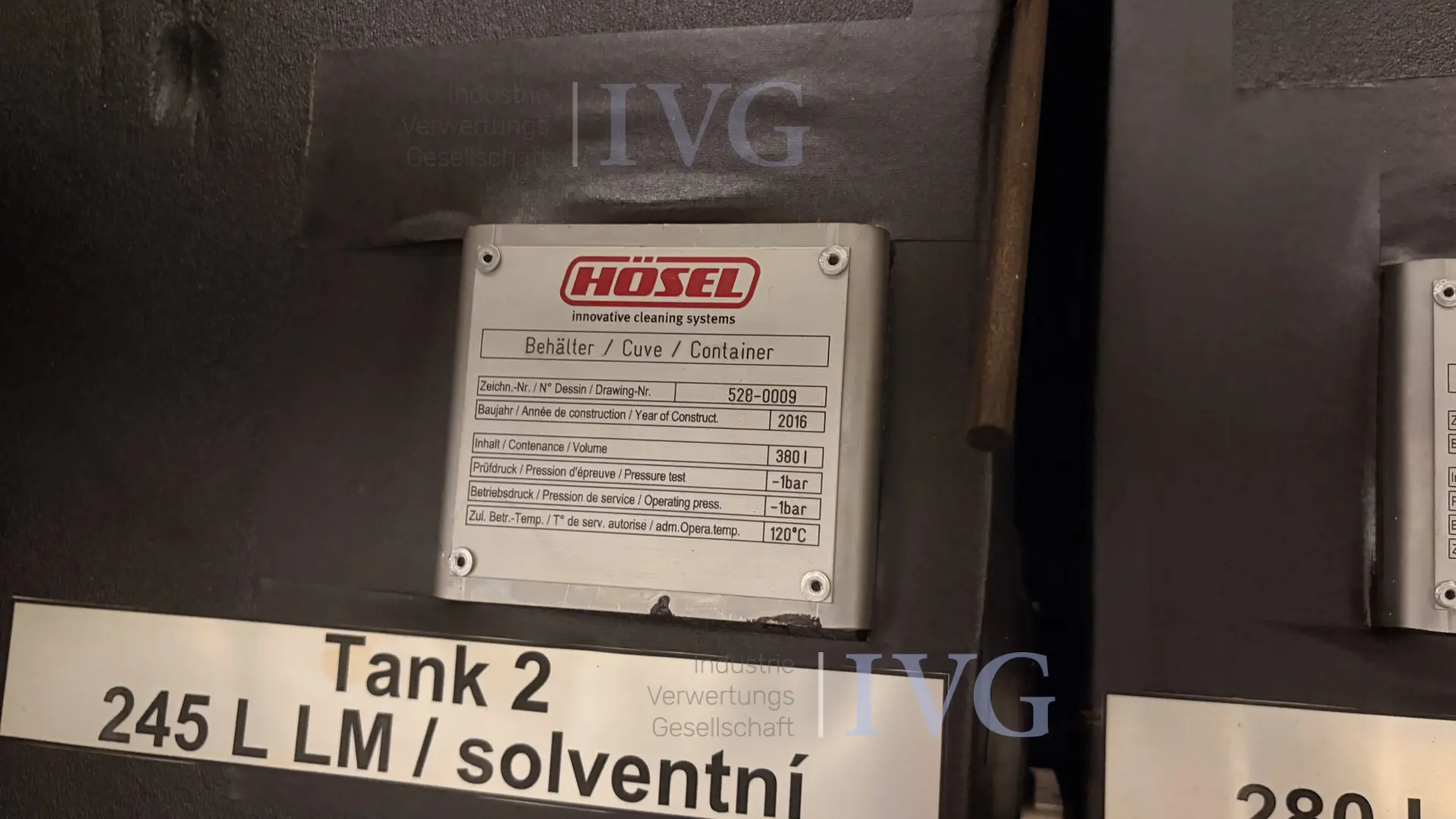 Ultrasone reinigingsinstallatie HÖSEL Solvacs 2S – foto 10 – kavel bij IVG, Mahlstetten