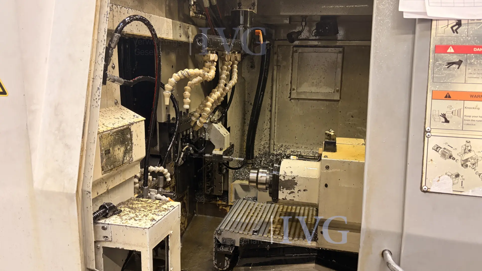 CNC-Langdrehmaschine mit Stangenlader WIVIA W428 – foto 3 – kavel bij IVG, Mahlstetten