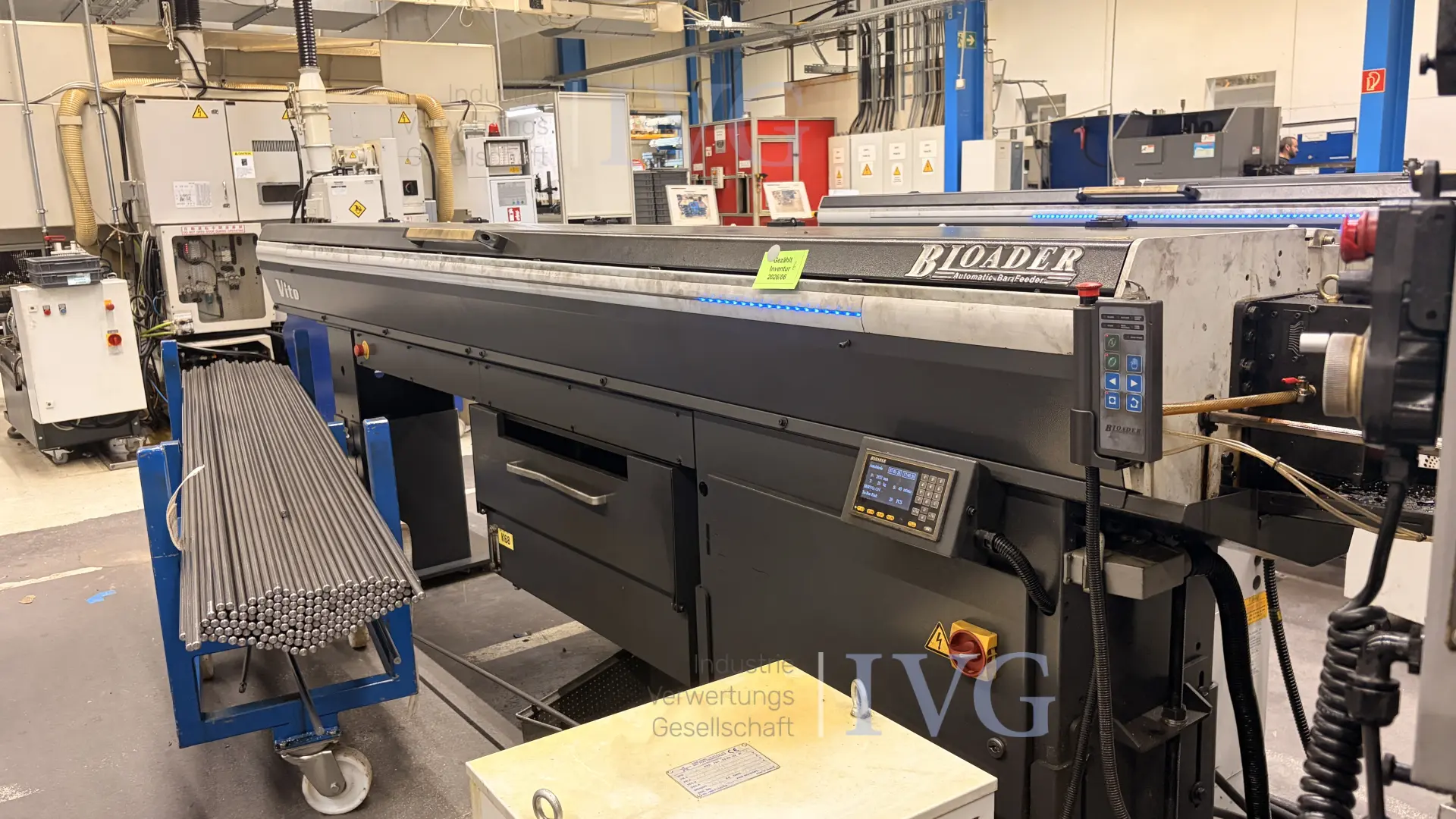 CNC-Langdrehmaschine mit Stangenlader WIVIA W428 – foto 9 – kavel bij IVG, Mahlstetten