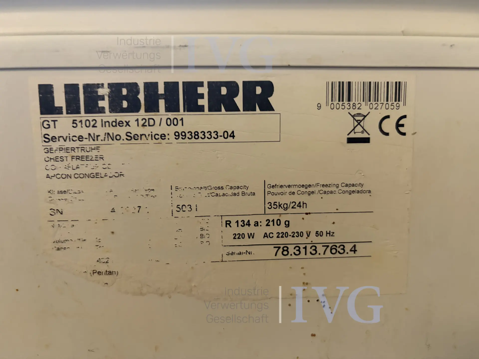 Diepvriezer LIEBHERR – foto 3 – kavel bij IVG, Detmold